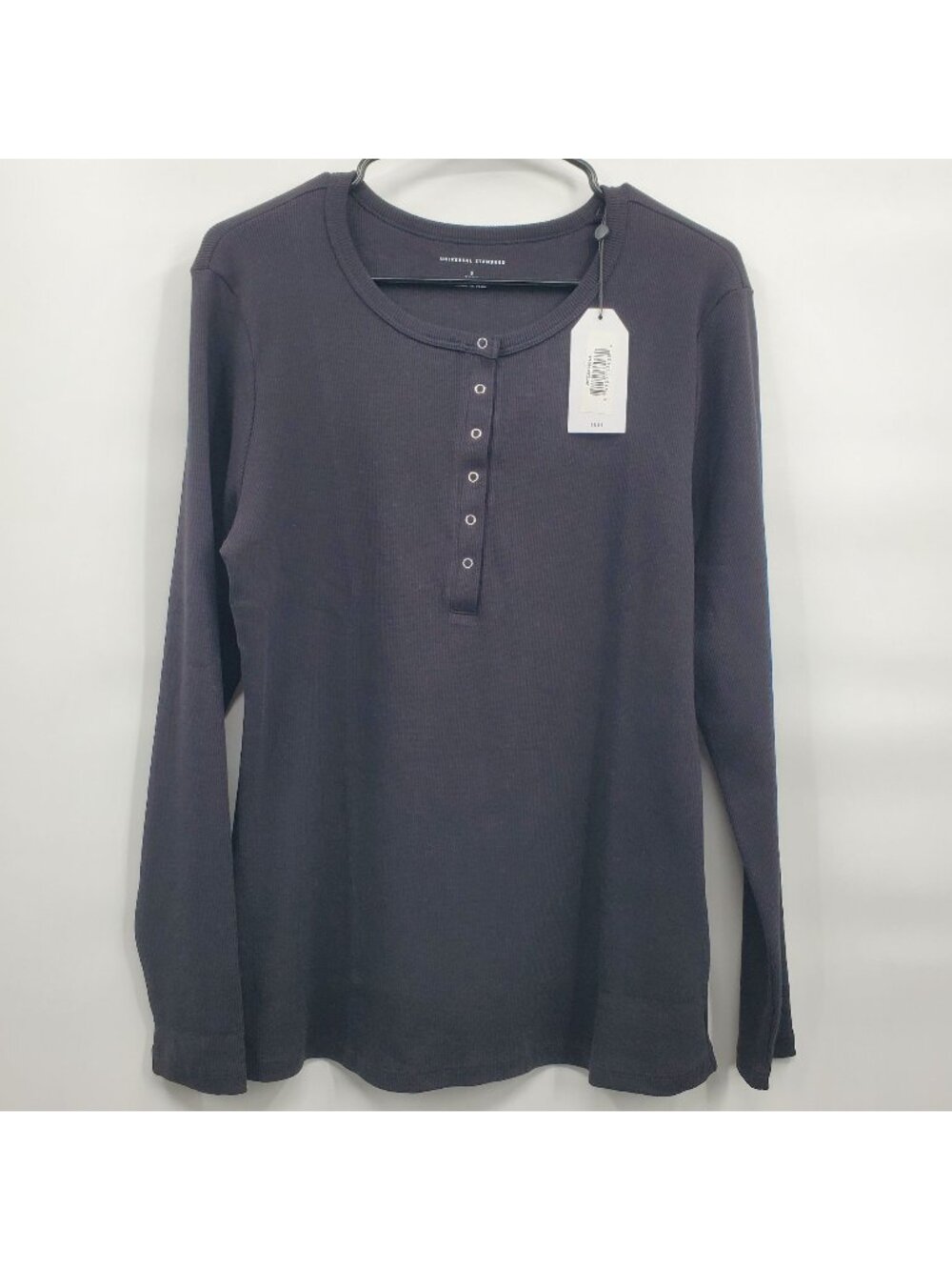 Universal Standard Henley Long Sleeve Ribbed Tee Women Size Small (14 - 16) NWT